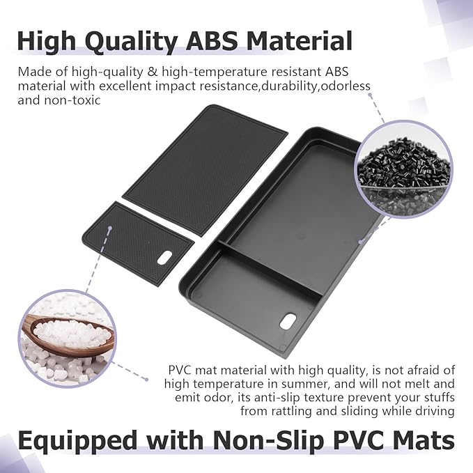 LUWU Center Console Organizer for 2021-2024 2025 Ford F150 & 2022-2024 F150 Lightning XLT Hidden Storage Tray 2025 F150 Accessories w/USB Hole (Fits into The Open Pocket in Front of The Shifter)