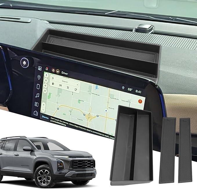 SXCY for 2025 Chevrolet Equinox Center Console Organizer for Chevy Equinox 2025 Accessories Dashboard Tray for Equinox 2025 Accessories 2025 Equinox Screen Back Organizer [Only for Equinox Gas!!]