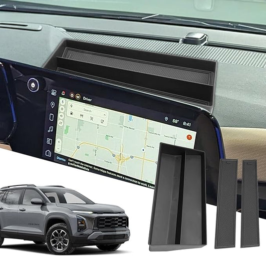 SXCY for 2025 Chevrolet Equinox Center Console Organizer for Chevy Equinox 2025 Accessories Dashboard Tray for Equinox 2025 Accessories 2025 Equinox Screen Back Organizer [Only for Equinox Gas!!]