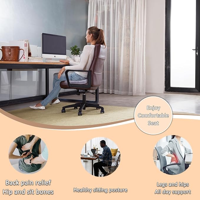 Donut Pillow for Tailbone Pain Relief, Wheelchair Cushion for Hemorrhoids and Bed Sores, Pregnancy, Cotton Pillow Suitable for Office, Long Travel, Car and Home Sofa (Gray-Diagonal Grid)