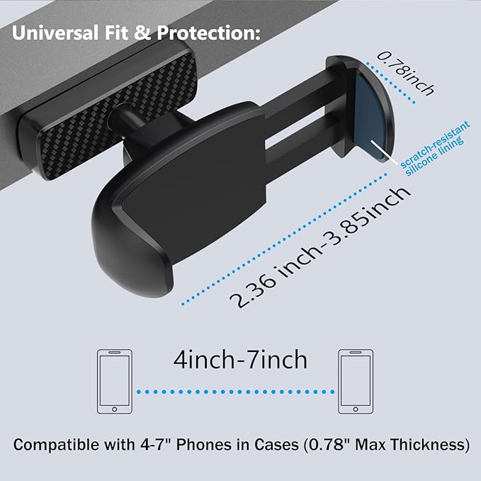 TONDA Magnetic Phone Holder for Gym, Adjustable Gym Phone Mount Holder,Super Magnets, 360 Adjustable Compatible with 4-7" Cell Phones, Gym Accessorie Essential Gifts for Men Women