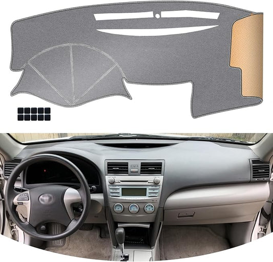 KEYOOG Dashboard Cover Dash Mat Fit for to-yota Camry 2011-2007 (for Left Hand Drive),Car Dash Board Mat Anti-Glare Carpet,Non-Slip Pad Sunshield Protector (Grey)