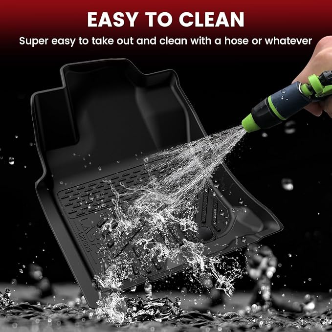 LASFIT Floor Mats&Cargo Mat for Toyota 4Runner 2013-2024 (Only for 5 Seats) Backrest Mats All Weather TPE Mats Custom Fit Floor Liners for Toyota 5th gen 4 Runner 1st & 2nd Row Full Set Car Mats