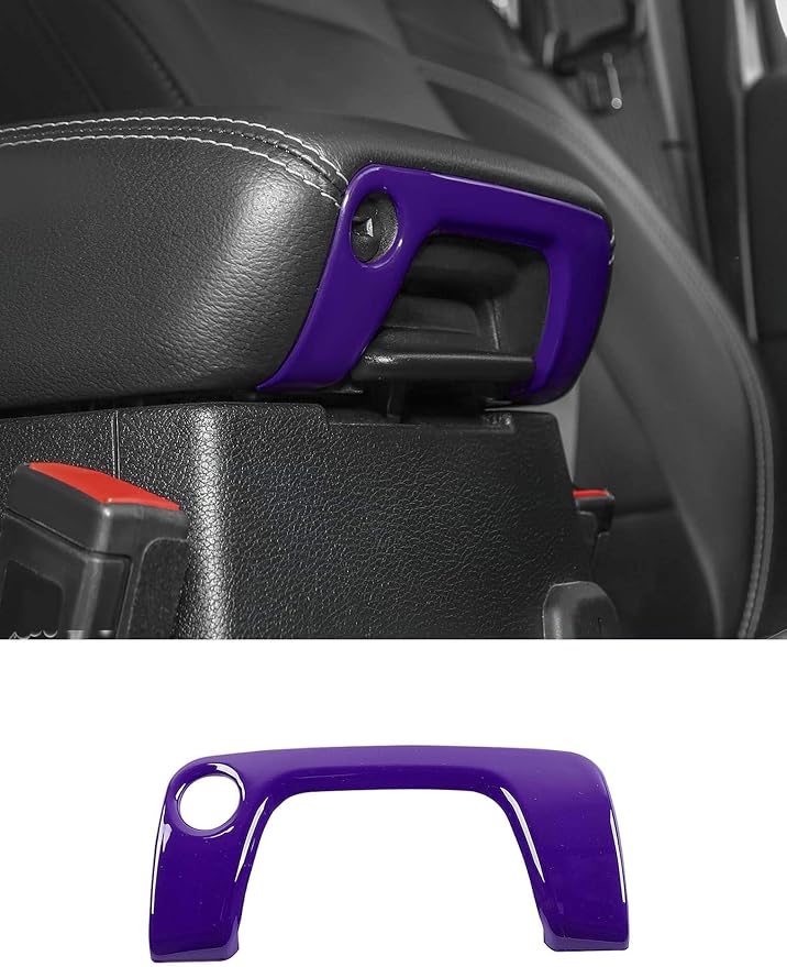 Savadicar Purple Interior Accessories - Armrest Switch Bezel Trim Cover for 2018-Present Jeep Wrangler JL JLU 4XE & Gladiator JT - Solid Color Interior Decor Upgrade Option, 1-Piece