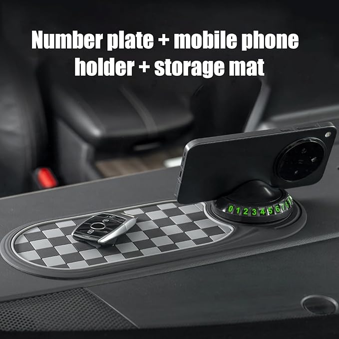 Anti-Slip Mat for Car Dashboard - Organizer Pad and Smartphone Stand for Car, Truck, Vehicle Interior, Navigation Devices, Electronics, Keys, Sunglasses, and Small Accessories Storage