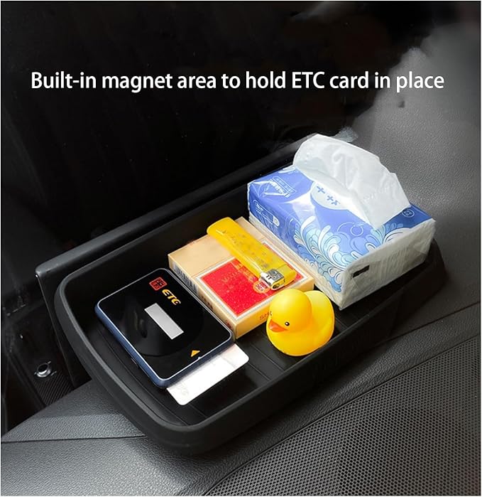 SXCY for 2025 VW ID.4 Dashboard Organizer Tray for 2020-2025 Volkswagen ID.4 Accessories Screen Back Console Tray 2022 2023 2024 2025 VW ID.4 Behind Dash Console Organizer