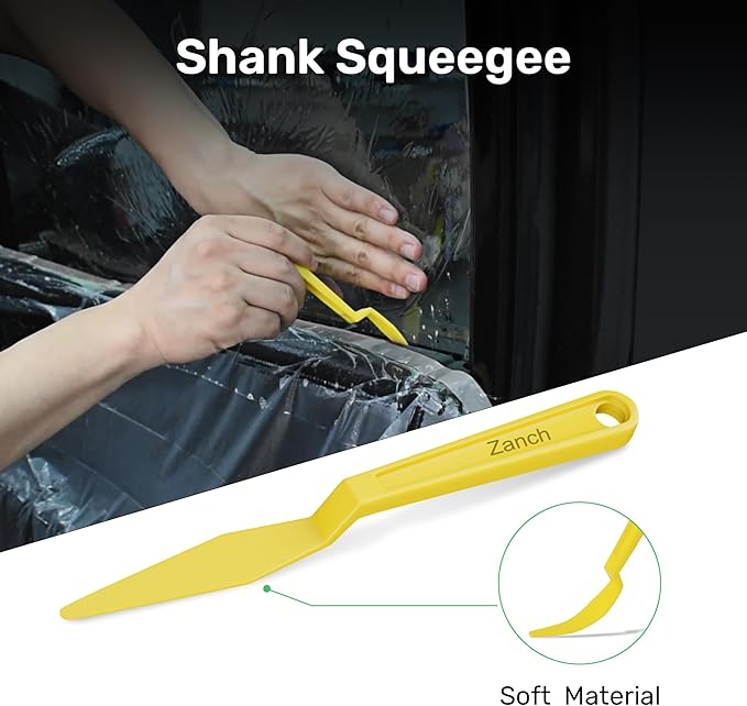 Zanch Window Tint Kit, 30pcs Easy-to-Use Window Tinting Tools Includes 24oz Spray Bottle, Various Squeegees and Knife for Home and Car Glass Protective Film Installation