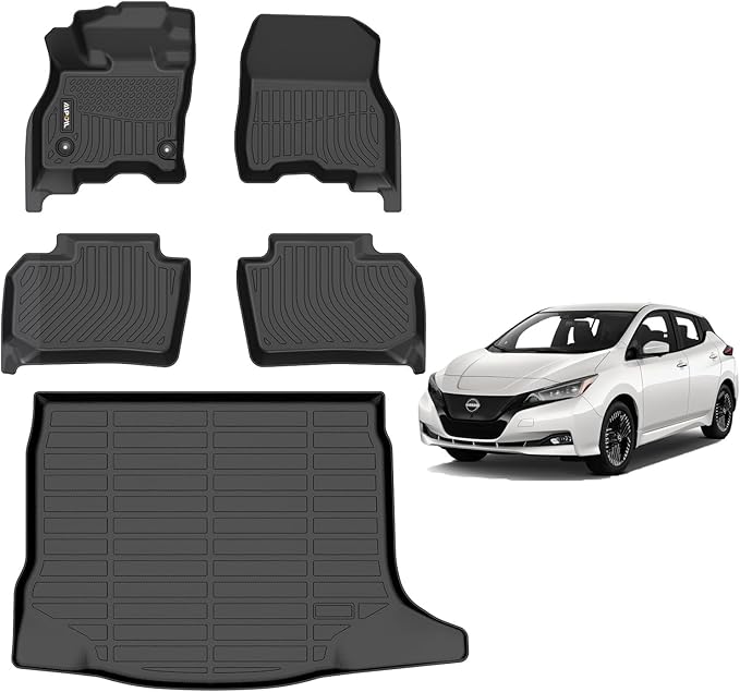 AIPOIL® Floor Mats & Cargo Liner Set for 2018-2025 Nissan Leaf | All-Weather | Easy to Clean | All-Round Protection丨Full Set Automobile mats Accessories.