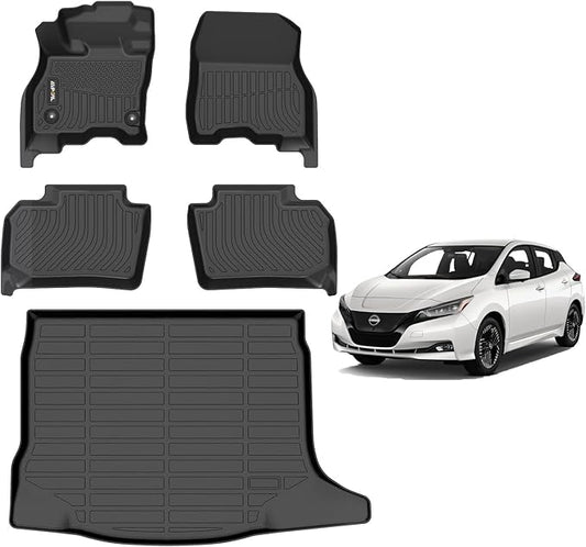AIPOIL® Floor Mats & Cargo Liner Set for 2018-2025 Nissan Leaf | All-Weather | Easy to Clean | All-Round Protection丨Full Set Automobile mats Accessories.