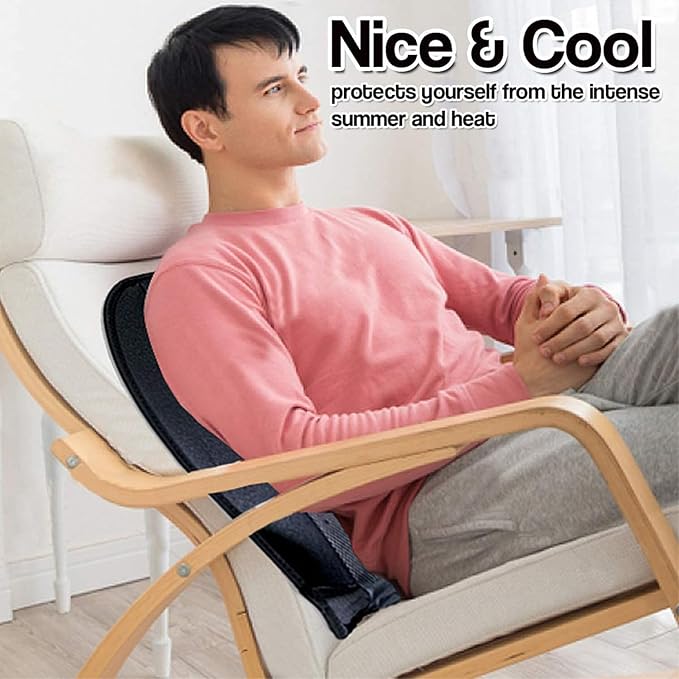 ZONETECH Cooling Car Seat Cover, Black Automotive Adjustable Temperature Comfortable Cooling Car Seat Cushion (2 Pack)