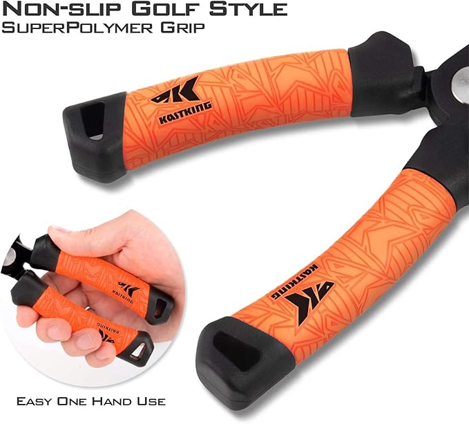 KastKing Speed Demon Pro Fishing Pliers, 420 Stainless Steel, Fishing Tools, Saltwater Resistant Fishing Gear, Tungsten Carbide Cutters, Corrosion Resistant Coating, SuperPolymer Grip Handles