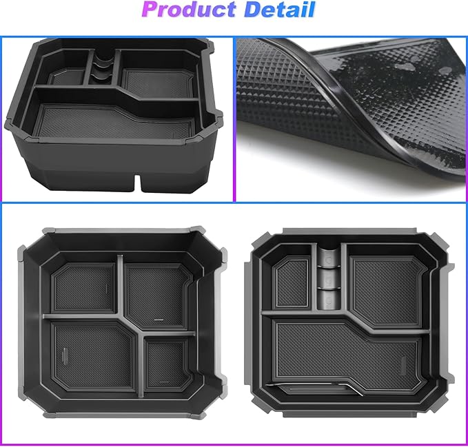 SXCY [2 PCS for 2024 Tesla Cybertruck Center Console Organizer for 2024 Cybertruck Accessories Armrest Console Tray for 2024 Cybertruck Console Organizer