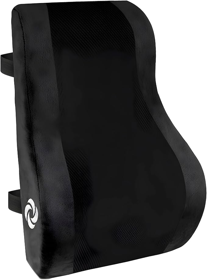 Samsonite Lumbar Support Pillow Mid and Lower Back with Cooling – Office Chair Back Cushion, Gaming Chair, Desk Chair, Car Seat Lumbar, Work from Home Office Accessories, Black with Cooling