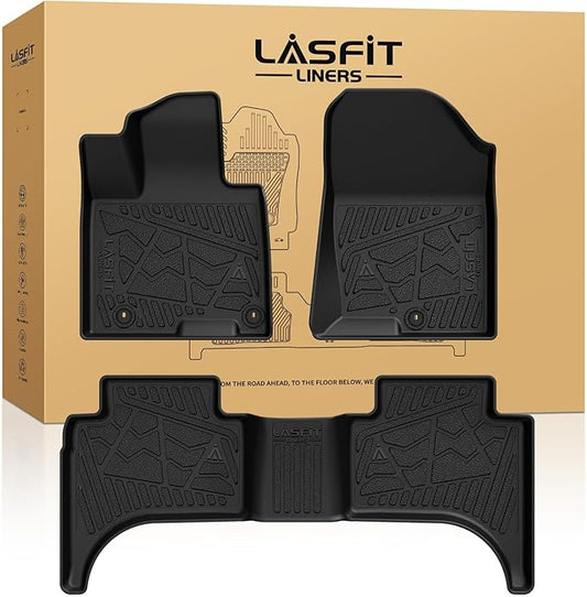 LASFIT Floor Mats for Hyundai Santa Cruz 2026 2025 2024 2023 2022, Custom Fit TPE All Weather Floor Liners 1st & 2nd Row Car Mats Accessoires for Hyundai Santa Cruz 2022-2026, Black
