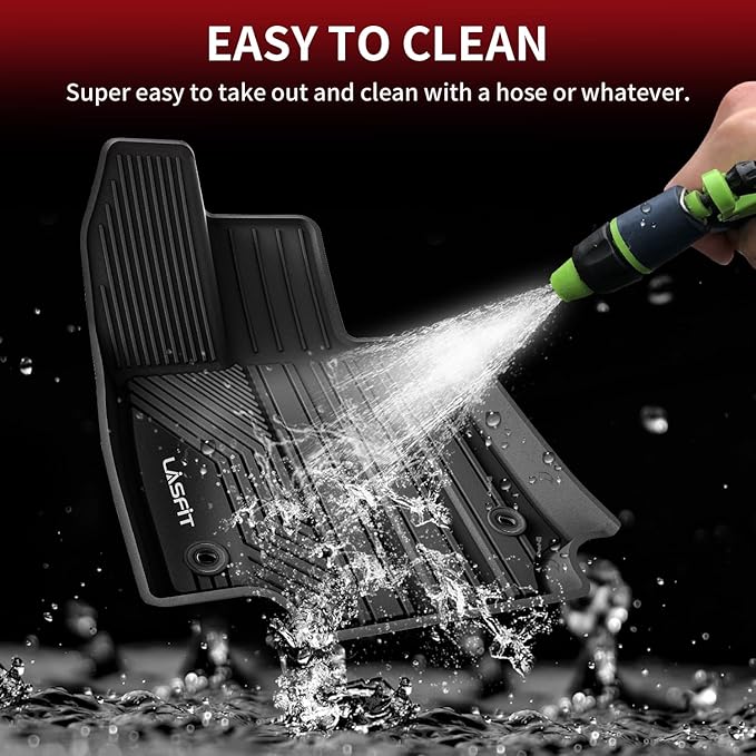 LASFIT Floor Mats&Trunk Mat for Toyota RAV4 2019-2025(Not Fit Hybrid) All Weather TPE Mats Custom Fit for Floor Liner for Toyota RAV 4 LE/XLE/Limited/TRD/Adventure Front and Rear 2 Row Car Mats,Black