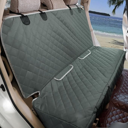 Dog Seat Cover for Back Seat More Durable Waterproof Backseat Protector, High Heat Resistant and Nonslip Back Seat Cover for Dogs Kids, Universal Size Fits Cars Trucks SUVs (Grey)