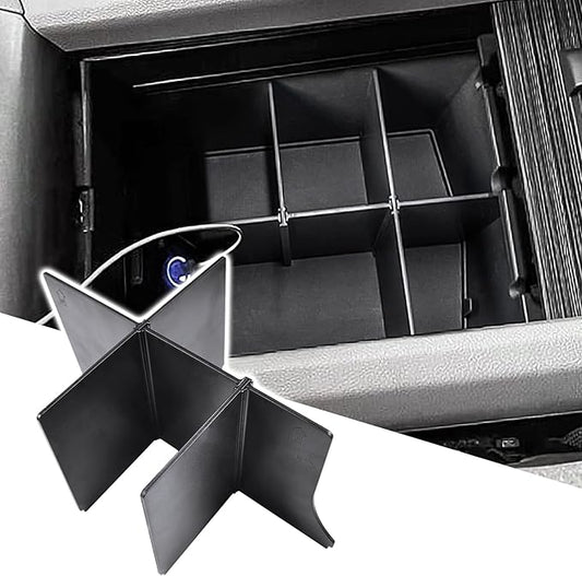 RUNROAD Center Console Organizer Compatible with Honda Pilot (2016-2022)/ Ridgeline (2017-2023)/ Passport (2019-2023) Accessories, Insert Armrest Dividers ABS Secondary Console Storage Box