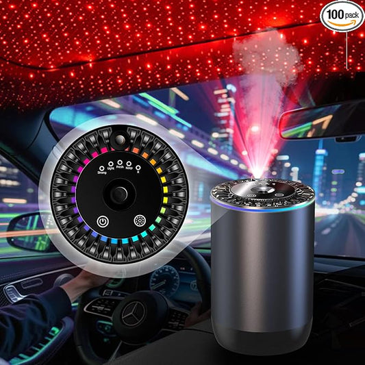 Upgraded Smart Car Air Freshener Automatic,Adjustable Cologne Scent Diffuser for Home,Waterless Essential Oil Aromatherapy Odor Eliminator,Starlight Fragrance Aroma Car Diffuser Smell Room Deodorizer