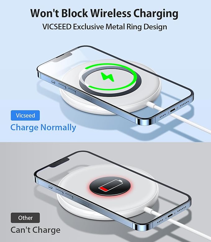 VICSEED for MagSafe Car Mount [Upgraded Strongest Magnet Power] Magnetic Phone Holder for Car Vent 360 Adjustable Magnetic Car Phone Holder Mount for iPhone 17 Air Pro Max 15 14 13 12 Plus Mini, Blue