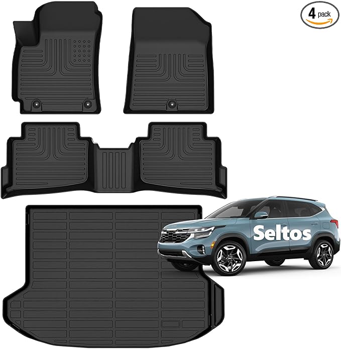 Accessories for Kia Seltos Floor Mats 2024 2025 2026 LX/S/EX/SX Turbo/X-Line All Weather Car Mat Cargo Liner