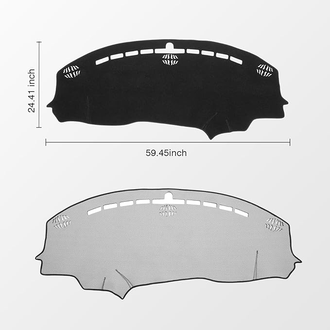 KUST Car Dash Cover for Dodge Challenger 2015-2022 2023 2024 Left Hand Driving Non-Slip Dashboard Cover Interior Accessories for Dodge Challenger Custom Fit Dash Mat Sunshade No Glare Black