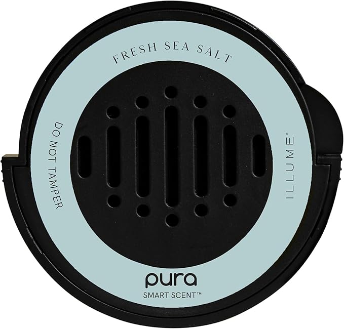 Pura Car Scent Refill - Fragrance for Pura Car Diffuser - Clean & Safe Luxury Diffuser Scent - Long-Lasting Fragrance for 30 Days of Aroma - Fresh Sea Salt
