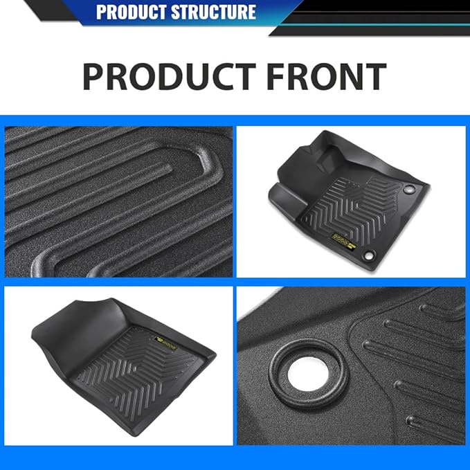 DOTCOM TPE Floor Mats Fit 2016-2021 Honda Insight/Civic Coupe/Civic Sedan Floor Liners,All Weather Full Cover Protection 1st & 2nd Row Truck Mats Cargo Liner Accessories,alfombras para carro 3PCS