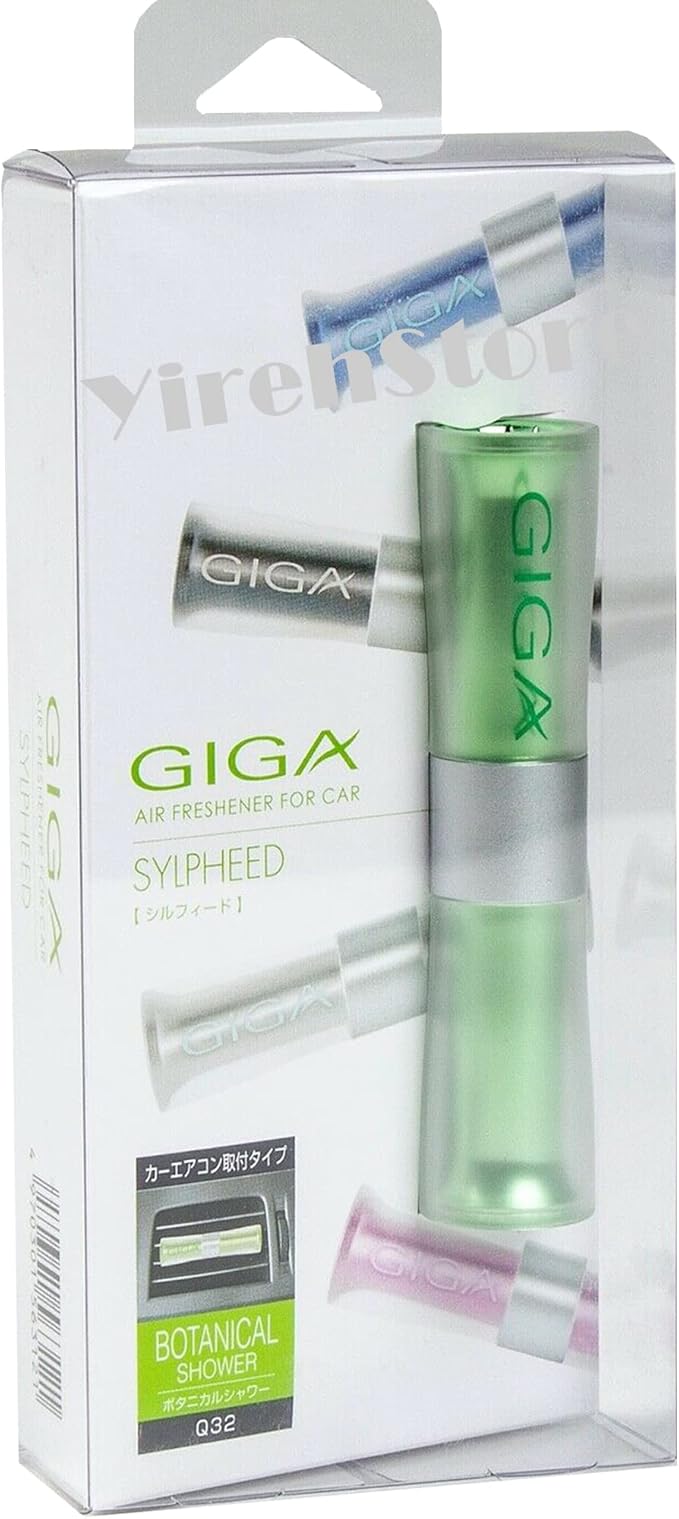 Air Spencer GIGA Clip Sylpheed Car Air Freshener, Premium Quality and Heavy Duty Solid Material Car Freshener, Stylish Design Graceful Color, Eikosha Japan (Botanical Shower scent)