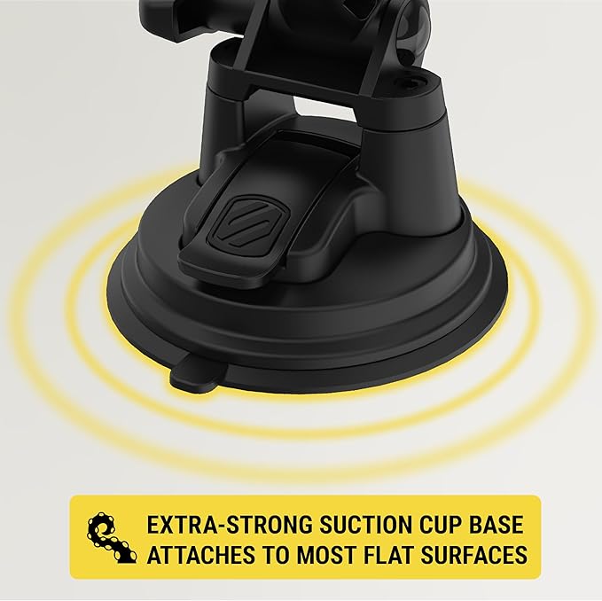 Scosche MP2WDHD MagicMount™ Pro2 Heavy Duty, Extra-Strong Suction Cup Cell Phone Mount, Windshield/Dashboard Magnetic Phone Holder with Anti-Shake Stabilizer for iPhone, Android, Tablet, Car, Truck