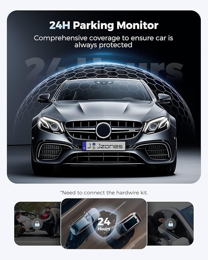 Dash Cam Front and Rear: 4K+1080P FHD Dual Dash Camera for Cars with Night Vision, 2 Channel HDR Dash Camera, 24H Parking Mode Car Camera, Built-in GPS, WiFi 6, Free 64GB Card