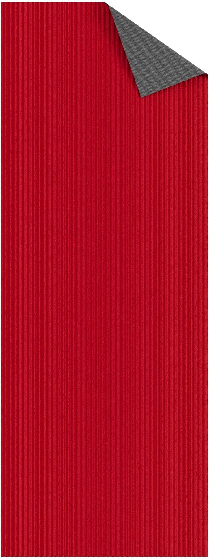 Ottomanson 2'7" x 7' Hallway Runner with Scraper Pile Extra Durable Non-Slip Rug Mat for Indoor & Outdoor Use - Ideal for Kitchen, Entryway, Patio & Garage - High-Traffic Carpet, Red