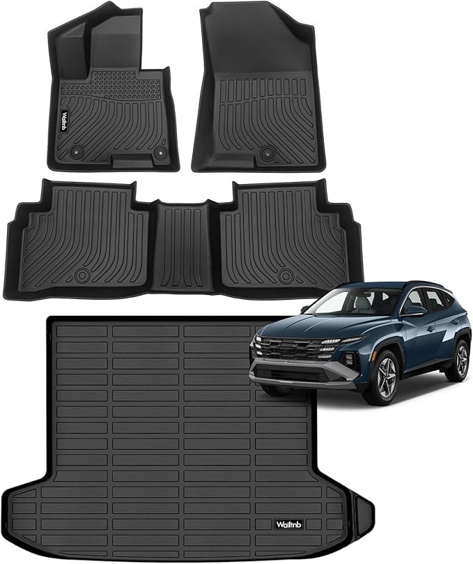 Wailtnb-Car Floor Mats Custom for Hyundai Tucson 2022-2026 (Only Gas) Trunk Liners All Weather Car Mats Tucson Full Set Accessories