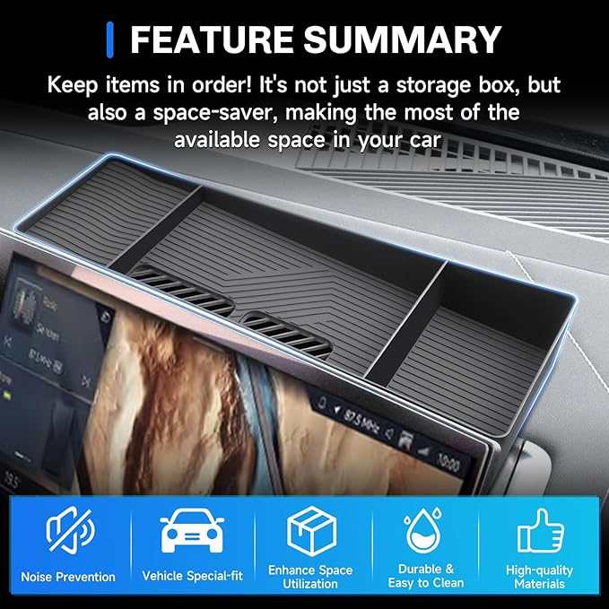 SXCY for 2025 BMW X3 Dashboard Organizer Tray [14.9 Navi+12.3 Dash Whole Screen Only] for 2025 BMW X3 Accessories Screen Back Console Tray 2025 X3 Behind Dash Console Organizer
