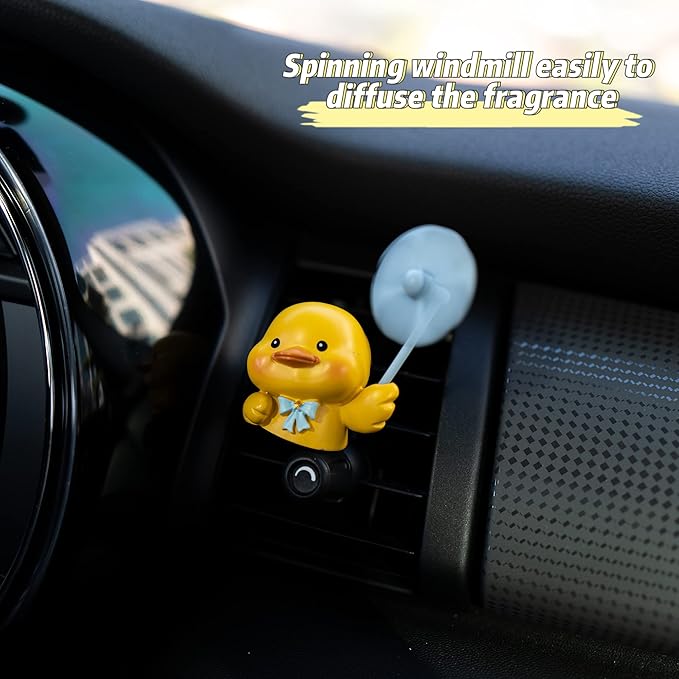 ADR. Cute Duck Car Air Fresheners Vent Clips Aroma Diffuser Interior Decor Accessories (Duck)