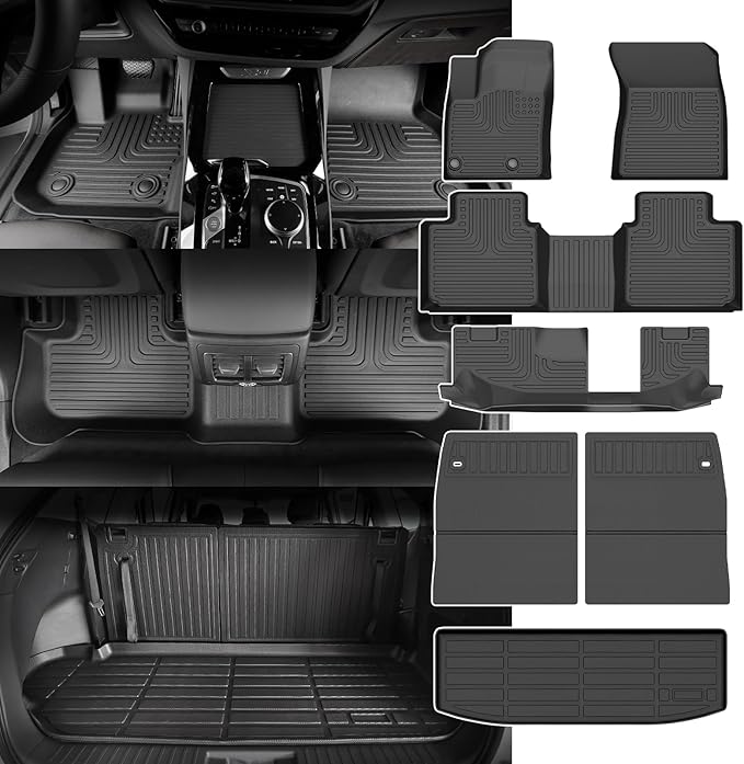 for Mitsubishi Outlander Floor Mats 2025 2024 2023 2022(Not for PHEV or Sport Models),Car Mats for Mitsubishi Outlander All Weather Floor Mats Cargo Liner Accessories Backrest Anti-Slip Mat 2022-2025
