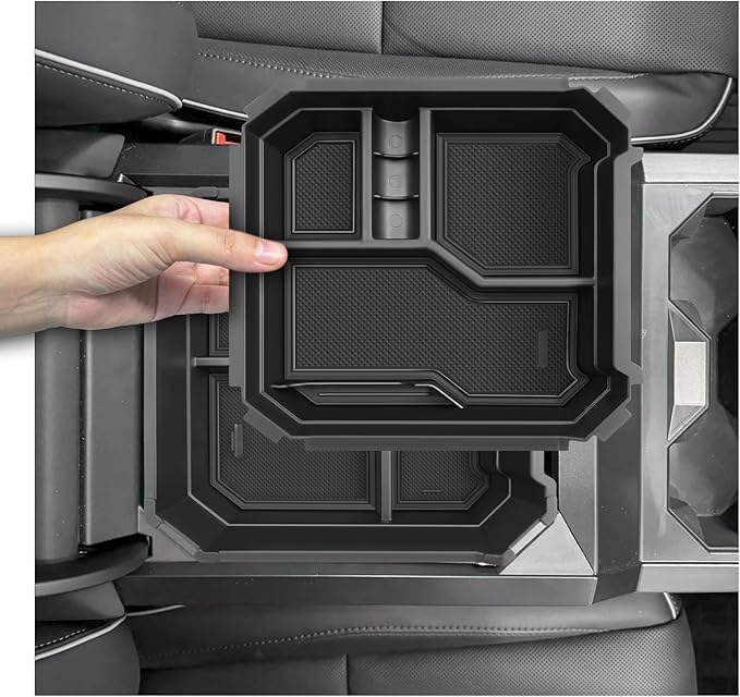 SXCY [2 PCS for 2024 Tesla Cybertruck Center Console Organizer for 2024 Cybertruck Accessories Armrest Console Tray for 2024 Cybertruck Console Organizer
