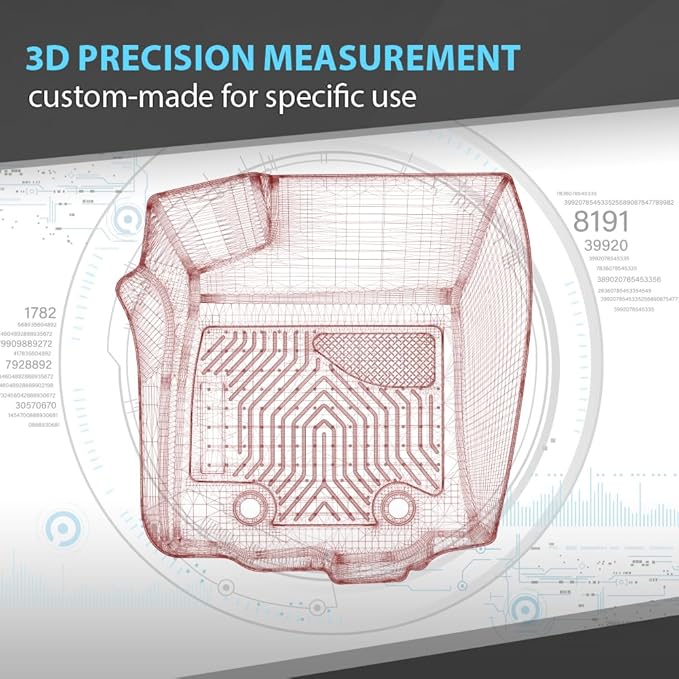 TPE Floor Mats Fit Chevy Silverado/GMC Sierra 1500 2014-2018 & 2500HD 3500HD 2015-2019 3PCS Crew Cab Truck Accessories Cargo Liners All Weather Protection Alfombra para Auto/Forro para Maletero