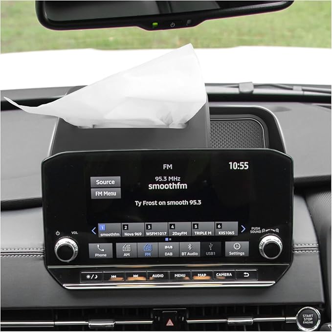 SXCY for 2022-2025 Mitsubishi Outlander Screen Back Organizer [Not for Outlander Sport] 2024 2025 Outlander Dashboard Tray 2024 2025 Outlander Accessories 2025 Outlander Behind Screen Tissue Tray