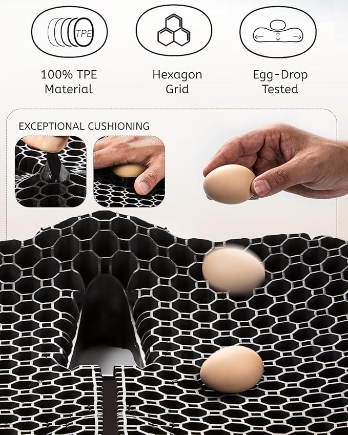 Gel Seat Cushion for Long Sitting & Hip Pain Relief (Large Size) - Cooling 24D Cushions for Office Chair, Car, Wheelchair, Breathable & Non-Slip Cover with Pressure Relief Technology