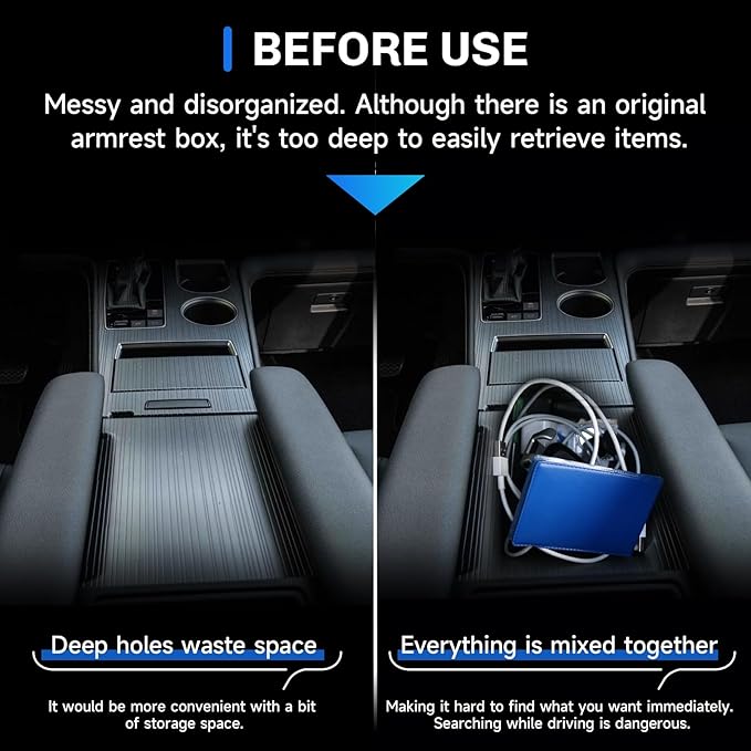 SXCY for 2025 Toyota Sienna [Tissue Tray + Anti-dust Mat] Center Console Organizer for Toyota Sienna 2021-2025 Center Console Tray Sienna 2025 Accessories Paper Box Towel Organizer Storage