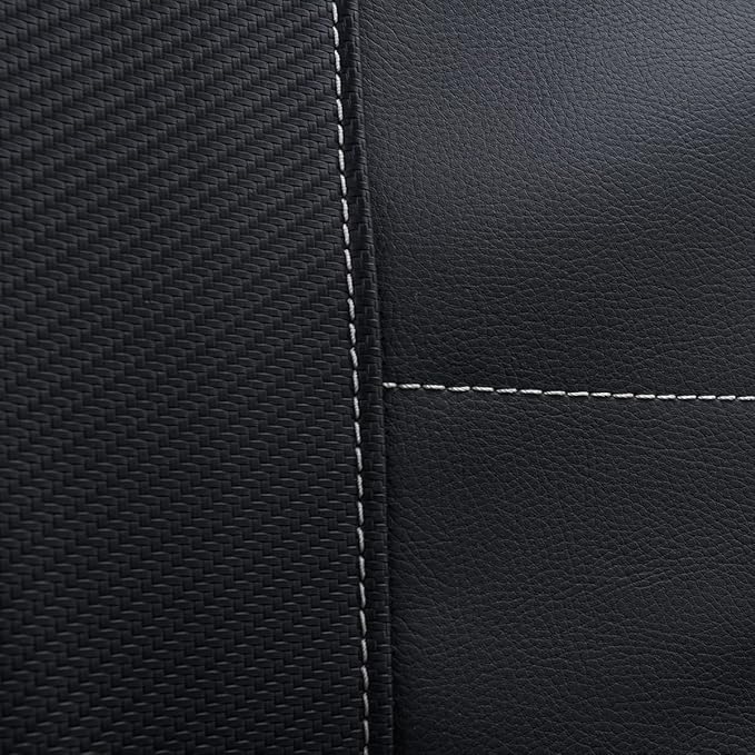 Flying Banner car seat Covers Protects Zebra Printing Faux Leather Carbon Fiber Front Pair Carbon Fibre