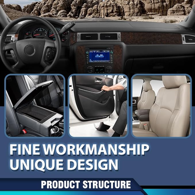 PIT66 Dash Panel Defrost Vent, Compatible with Chevy Tahoe Avalanche Suburban & GMC Yukon/XL/Denal & Cadillac Escalade 2007-2014/ Silverado Sierra 2007-2013 Dashboard Instrument Black