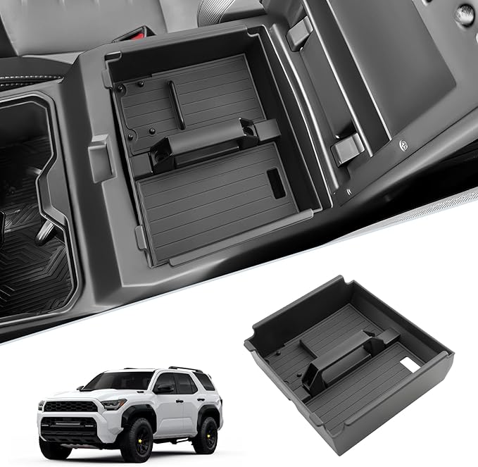 SKTU 2025 2026 4Runner Center Console Organizer for 2025 2026 Toyota 4Runner Console Tray Toyota 4Runner 2025 2026 Accessories Middle Console Organizer with Sunglasses Holder