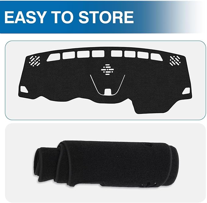 KUST Car Dash Cover for Jeep Cherokee Latitude 2014-2023 Polyester Dashboard Cover Non-Slip Center Console Dash Cover Interior Accessories for Cherokee