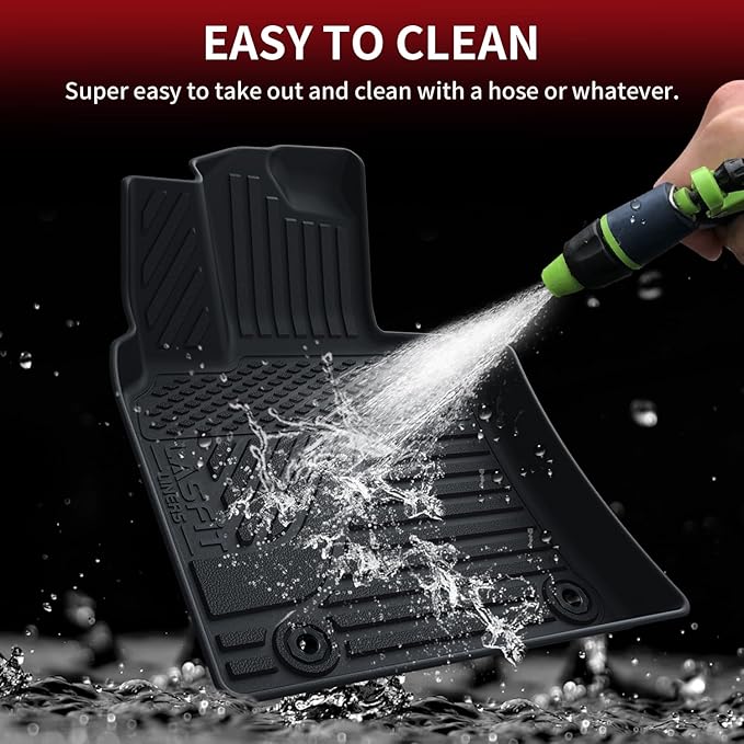 LASFIT Floor Mats&Trunk Mat for Toyota Camry 2025-2026 Hybrid/LE/SE/XLE/XSE, All Weather Custom Fit TPE Floor Liners for Camry 2025 Front & Rear Full Set Car Mats, Black.