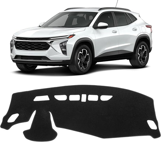 KUST Car Dash Cover for Chevrolet/Chevy Trax 2024 2025 2026 Polyester Dashboard Cover Non-Slip Interior Accessories for Chevrolet/Chevy Trax Custom Fit Dash Mat Sunshade Windshield No Glare Black