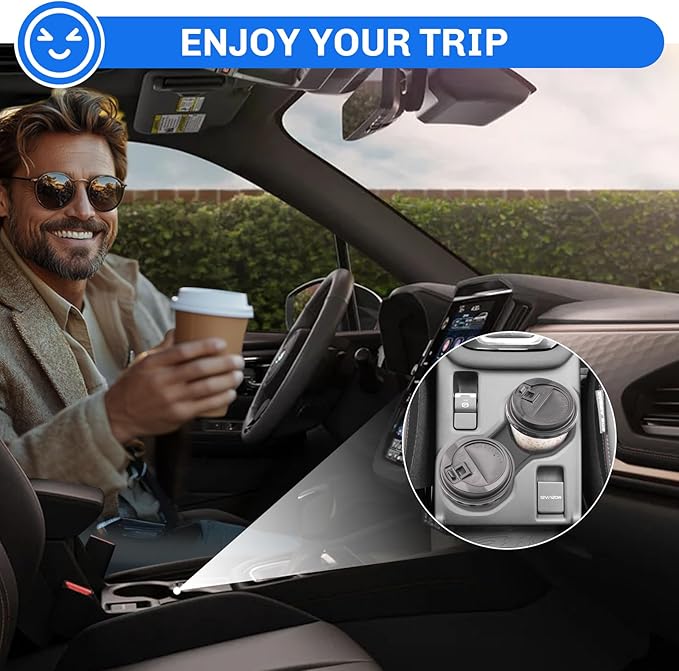 SXCY for 2025 Subaru Forester Cup Holder Insert 2025 Forester Accessories TPE Cup Holder Limiter for 2025 Forester Console Cup Holder Adapter Non-Slip Drink Stopper Drink Stabilizer