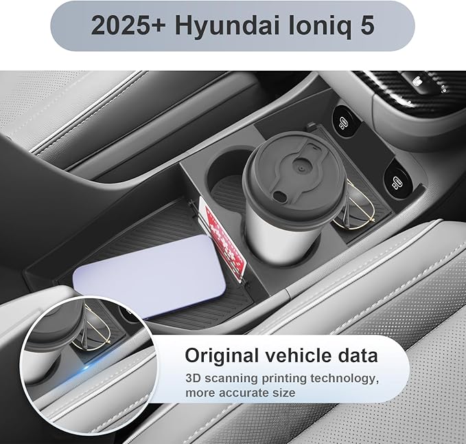 SKTU for 2025 2026 Hyundai Ioniq 5 Center Console Organizer for 2025 2026 Hyundai Ioniq 5 Lower Console Tray 2025+ Ioniq 5 Under Console Organizer 2025 2026 Ioniq 5 Accessories (Not fit Ioniq 5 N)