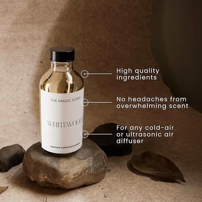The Magic Scent Whitewood Diffuser Oil - Hotel & Home Luxury Scents Inspired by 1 Hotel Miami, Compare to My Way Diffuser Oil Scents for Home, Designed for Use in All Diffusers - 16.9 fl oz, 500 mL