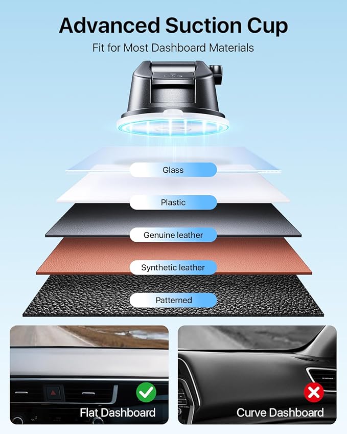 【True Military-Grade】andobil 3 in1 Magnetic Phone Holder for Car Dashboard Windshield Vent 【Upgrade Suction & Strongest Magnet】Retractable for MagSafe Car Mount for iPhone 17 16 15 14 Pro Max Sumsung